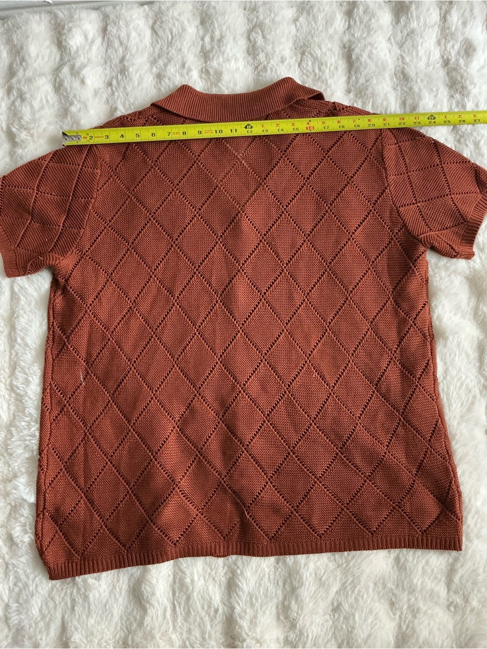 AND Men's Rust Open-Collar Short-Sleeve Button Shirt - Picture 5 of 9